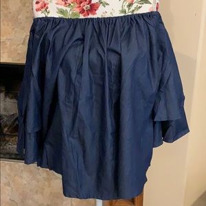 NWT Advance Apparels chambray top